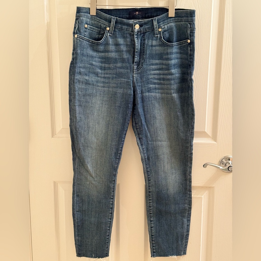 7 For All Man Kind Gwenevere Ankle Skinny Jeans